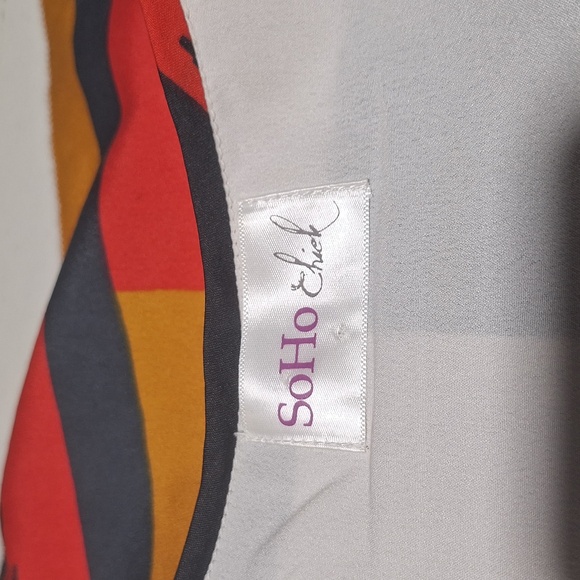 Soho Chick Colorblock Adjustable Spaghetti Strap Shark Bite Hem Tunic Tank Xl - Picture 11 of 16